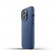 Mujjo Full Leather Case - кожен (естествена кожа) кейс за iPhone 13 Pro (син) 3