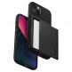 Spigen Slim Armor CS Case - хибриден кейс с отделение за кр. карти и най-висока степен на защита за iPhone 13 (черен) 9