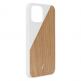 Native Union Clic Wooden Case - дизайнерски хибриден (дърво+TPU) кейс за iPhone 12 Pro Max (бял) 2