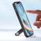 Ugreen Fusion Kickstand Case - хибриден удароустойчив кейс с поставка за iPhone 13 Pro Max (черен-прозрачен) 9