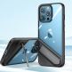 Ugreen Fusion Kickstand Case - хибриден удароустойчив кейс с поставка за iPhone 13 (черен-прозрачен) 8
