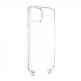 SwitchEasy Play Lanyard Case - хибриден удароустойчив кейс с връзка за носене за iPhone 13 (прозрачен)  3