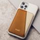 Moshi SnapTo Magnetic Slim Wallet - кожен портфейл (джоб) за прикрепяне към Moshi кейсове и калъфи със SnapTo технология за закрепяне (кафяв) 2