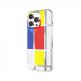 SwitchEasy Artist Mondrian Case - дизайнерски хибриден удароустойчив кейс за iPhone 13 (прозрачен)  2