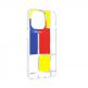 SwitchEasy Artist Mondrian Case - дизайнерски хибриден удароустойчив кейс за iPhone 13 (прозрачен)  3