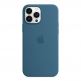Apple iPhone Silicone Case with MagSafe - оригинален силиконов кейс за iPhone 13 Pro Max с MagSafe (син) 1