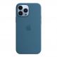 Apple iPhone Silicone Case with MagSafe - оригинален силиконов кейс за iPhone 13 Pro Max с MagSafe (син) 3
