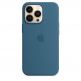 Apple iPhone Silicone Case with MagSafe - оригинален силиконов кейс за iPhone 13 Pro с MagSafe (син) 2