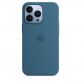 Apple iPhone Silicone Case with MagSafe - оригинален силиконов кейс за iPhone 13 Pro с MagSafe (син) 3