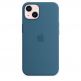 Apple iPhone Silicone Case with MagSafe - оригинален силиконов кейс за iPhone 13 с MagSafe (син) 3