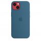 Apple iPhone Silicone Case with MagSafe - оригинален силиконов кейс за iPhone 13 с MagSafe (син) 4