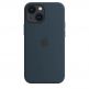 Apple iPhone Silicone Case with MagSafe - оригинален силиконов кейс за iPhone 13 mini с MagSafe (тъмносин) 1