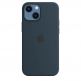 Apple iPhone Silicone Case with MagSafe - оригинален силиконов кейс за iPhone 13 mini с MagSafe (тъмносин) 2