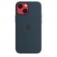 Apple iPhone Silicone Case with MagSafe - оригинален силиконов кейс за iPhone 13 mini с MagSafe (тъмносин) 4