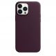 Apple iPhone Leather Case with MagSafe - оригинален кожен кейс (естествена кожа) за iPhone 13 Pro Max (бордо) 1