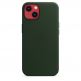 Apple iPhone Leather Case with MagSafe - оригинален кожен кейс (естествена кожа) за iPhone 13 (зелен) 4
