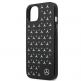 Mercedes Silver Stars Pattern Silicone Case - дизайнерски силиконов кейс за iPhone 13 mini (черен) 5