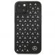 Mercedes Silver Stars Pattern Silicone Case - дизайнерски силиконов кейс за iPhone 13 (черен) 2