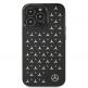 Mercedes Silver Stars Pattern Silicone Case - дизайнерски силиконов кейс за iPhone 13 Pro Max (черен) 2