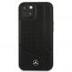 Mercedes Perforated Area Genuine Leather Hard Case - дизайнерски кожен кейс (естествена кожа) за iPhone 13 mini (черен) 2