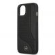 Mercedes Perforated Area Genuine Leather Hard Case - дизайнерски кожен кейс (естествена кожа) за iPhone 13 mini (черен) 5