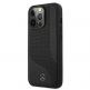 Mercedes Perforated Area Genuine Leather Hard Case - дизайнерски кожен кейс (естествена кожа) за iPhone 13 Pro (черен) 2