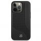 Mercedes Perforated Area Genuine Leather Hard Case - дизайнерски кожен кейс (естествена кожа) за iPhone 13 Pro (черен) 3