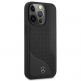 Mercedes Perforated Area Genuine Leather Hard Case - дизайнерски кожен кейс (естествена кожа) за iPhone 13 Pro (черен) 4