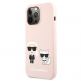 Karl Lagerfeld Karl & Choupette Silicone Case - дизайнерски силиконов кейс за iPhone 13 Pro Max (розов) 1