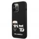 Karl Lagerfeld Karl & Choupette Silicone Case - дизайнерски силиконов кейс за iPhone 13 Pro Max (черен) 1
