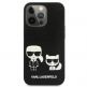 Karl Lagerfeld Karl & Choupette Ikonik Leather Case - дизайнерски кожен кейс за iPhone 13 Pro Max (черен)  2
