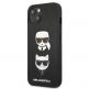 Karl Lagerfeld Karl & Choupette Saffiano Leather Case - дизайнерски кожен кейс за iPhone 13 mini (черен) 1