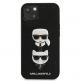 Karl Lagerfeld Karl & Choupette Saffiano Leather Case - дизайнерски кожен кейс за iPhone 13 mini (черен) 2