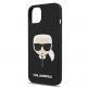 Karl Lagerfeld Head Silicone Case - дизайнерски силиконов кейс за iPhone 13 (черен) 5
