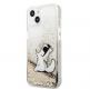 Karl Lagerfeld Liquid Glitter Choupette Fun Case - дизайнерски кейс с висока защита за iPhone 13 (прозрачен) 1
