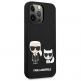 Karl Lagerfeld Karl & Choupette Silicone Case - дизайнерски силиконов кейс за iPhone 13 Pro (черен) 3