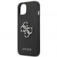 Guess Saffiano 4G Metal Logo Leather Hard Case - дизайнерски кожен кейс за iPhone 13 mini (черен) 5