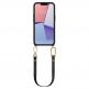Spigen Cyrill Classic Charm Case - дизайнерски кейс с висока защита и връзка за носене за iPhone 13 (черен-прозрачен) 3
