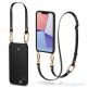 Spigen Cyrill Classic Charm Case - дизайнерски кейс с висока защита и връзка за носене за iPhone 13 (черен-прозрачен) 7