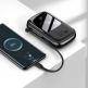 Baseus Qpow Digital Display Power bank with USB-C cable 22.5W (PPQD-I01) - външна батерия 20000 mAh с вграден USB-C кабел и USB-C, USB-A и Lightning изходи за зареждане на мобилни устройства (черен) 9