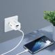 Dux Ducis Super Si Dual USB & USB-C PD Wall Charger 30W- захранване за ел. мрежа с USB и USB-C изходи и технология за бързо зареждане (бял) 2