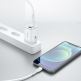 Dux Ducis Super Si Dual USB & USB-C PD Wall Charger 30W- захранване за ел. мрежа с USB и USB-C изходи и технология за бързо зареждане (бял) 3