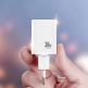 Dux Ducis Super Si Dual USB & USB-C PD Wall Charger 30W- захранване за ел. мрежа с USB и USB-C изходи и технология за бързо зареждане (бял) 12