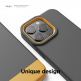 Elago Glide Case - удароустойчив силиконов (TPU) калъф за iPhone 13 Pro (тъмносив-жълт) 2