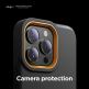 Elago Glide Case - удароустойчив силиконов (TPU) калъф за iPhone 13 Pro (тъмносив-жълт) 3