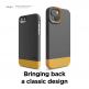 Elago Glide Case - удароустойчив силиконов (TPU) калъф за iPhone 13 (тъмносив-жълт) 1