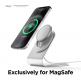Elago MS3 Aluminum Charging Stand for MagSafe - алуминиева поставка за безжично зареждане на iPhone чрез поставяне на Apple MagSafe Charger (сребрист) 3