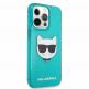 Karl Lagerfeld Choupette Head Silicone Case - дизайнерски силиконов кейс за iPhone 13 Pro (син) 3