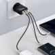 Baseus Compact Quick Wall Charger 30W (CCXJ-E01) - захранване за ел. мрежа с 2хUSB-A и USB-C изходи и технология за бързо зареждане (черен) 6