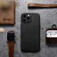 iCarer Leather Oil Wax MagSafe Case - кожен (естествена кожа) кейс с MagSafe за iPhone 13 Pro (черен) 14